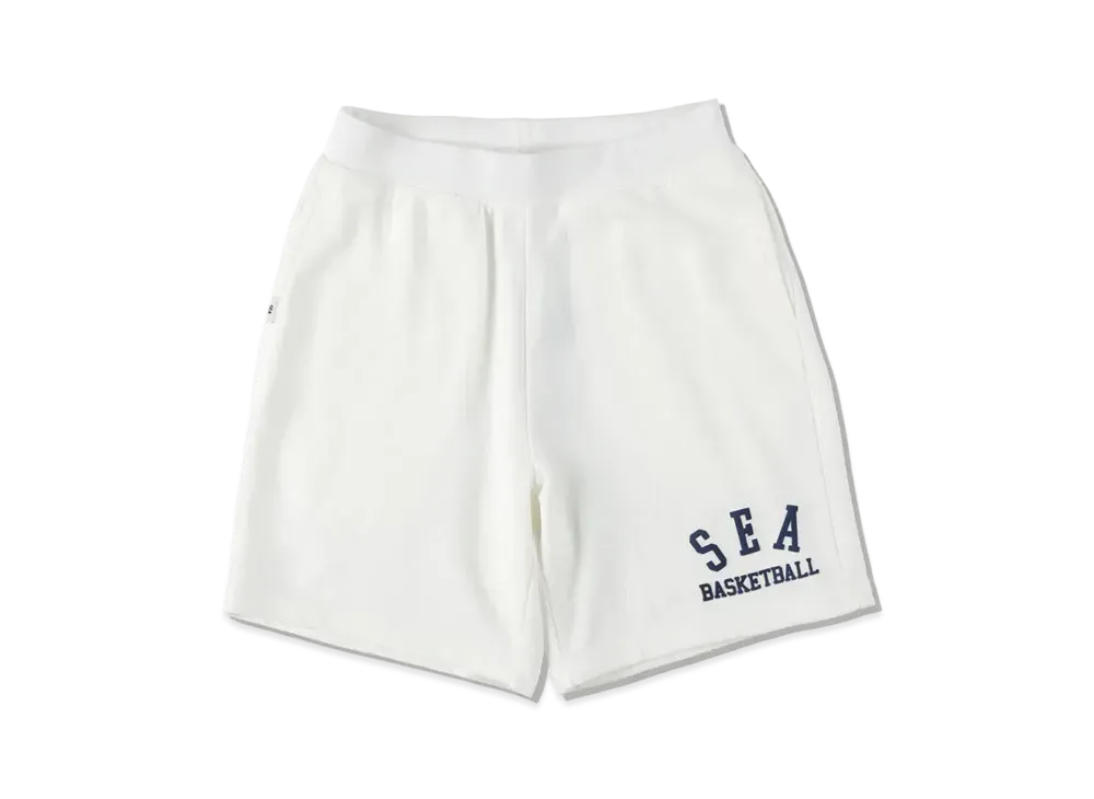 WIND AND SEA SEA (A-HOOPS) WARM UP SWEAT SHORTS "White"