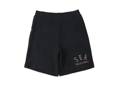 WIND AND SEA SEA (A-HOOPS) WARM UP SWEAT SHORTS "Black Black"