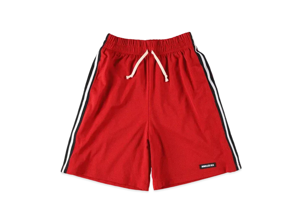 WIND AND SEA SEA BASKET SHORTS "Red"