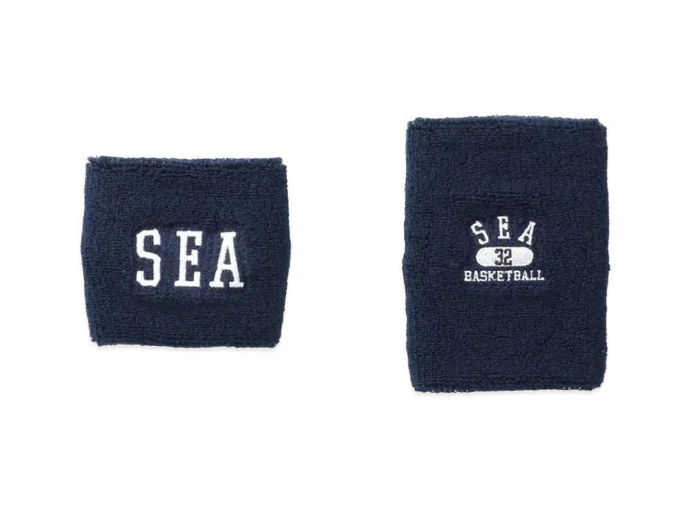 WIND AND SEA SEA (A-HOOPS-32) WRIST BANDS - 2PCS "Navy"