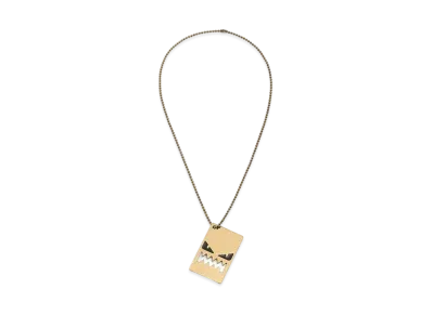 FENDI Bag Bugs Eye Necklace "Gold"
