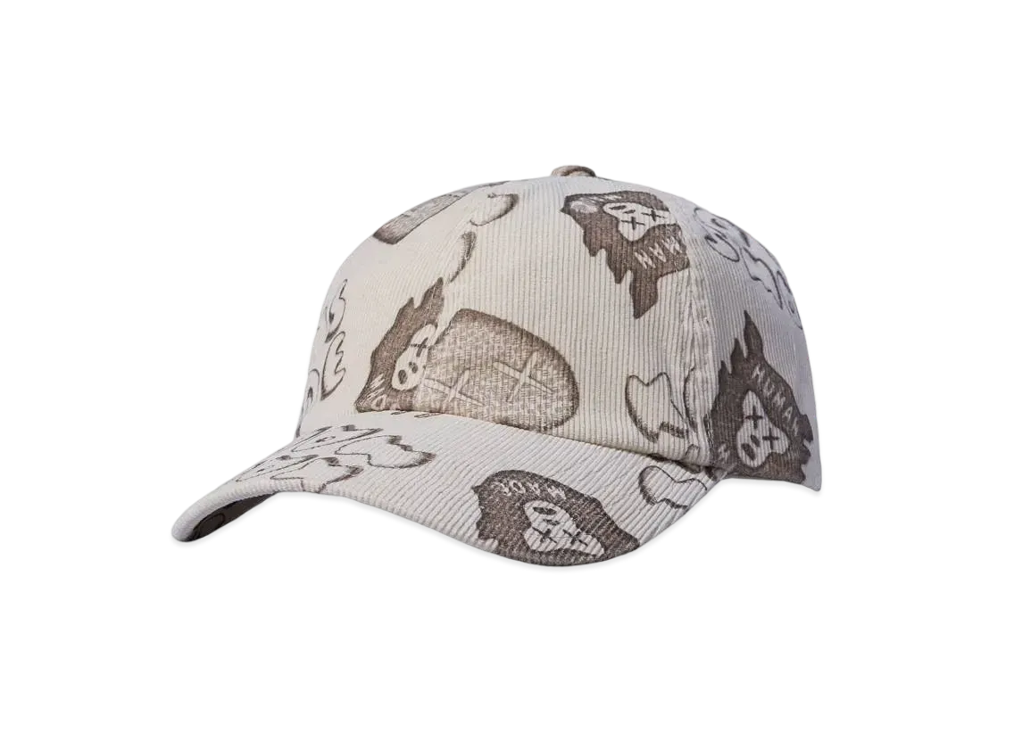 HUMAN MADE x KAWS CORDUROY PRINT CAP "Beige"