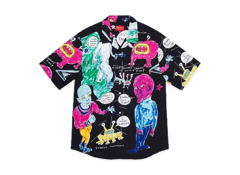 Supreme Daniel Johnston Rayon S/S Shirt "Black"
