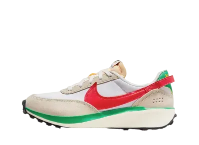 Nike Women's Waffle Debut "White/Light All Wood brown/Stadium Green/Light Crimson"
