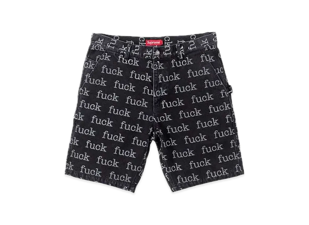 Supreme Fuck Denim Painter Short "Black"