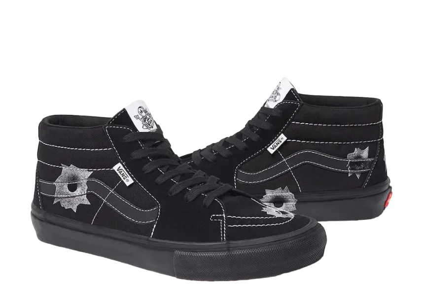 シュプリーム × バンズ スケート グロッソ ミッド "ブラック"