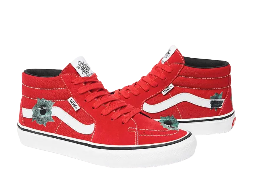 シュプリーム × バンズ スケート グロッソ ミッド "レッド"