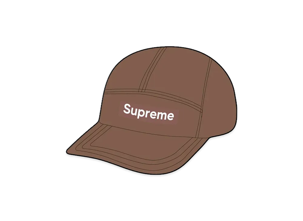 Supreme Linen Fitted Camp Cap "Brown"