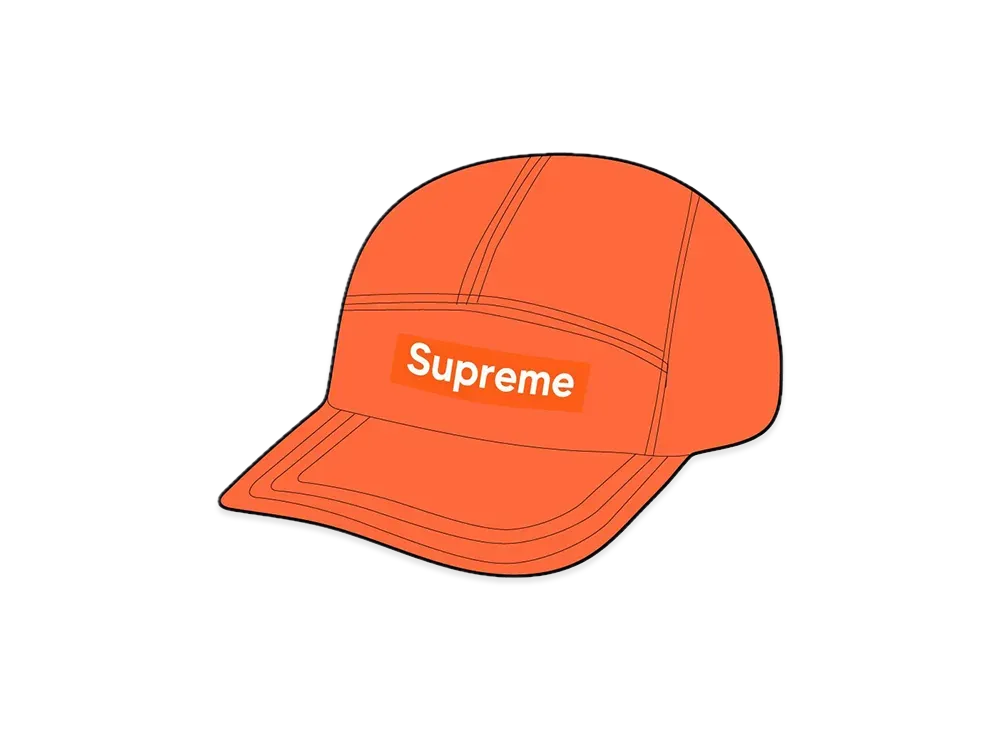 Supreme Linen Fitted Camp Cap "Neon Orange"