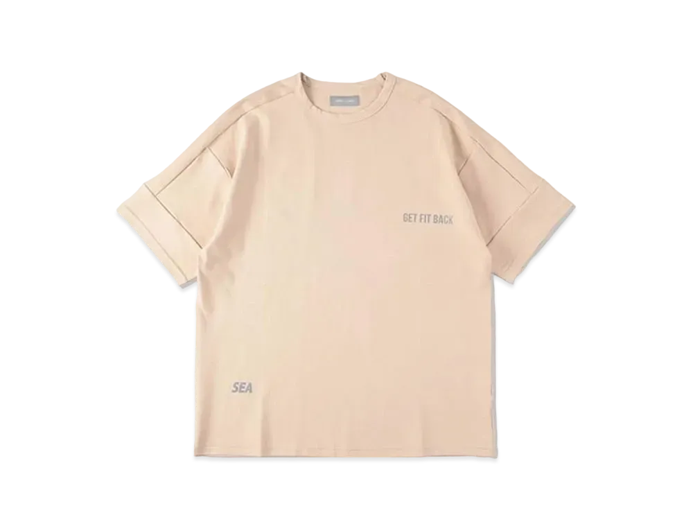 WIND AND SEA WDS (GET FIT BACK) Switch Line Over H/S top "Beige"