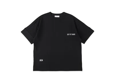 WIND AND SEA WDS (GET FIT BACK) Switch Line Over H/S top "Black"