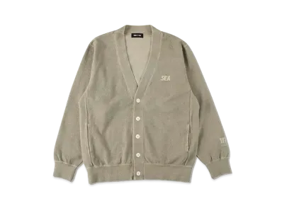 WIND AND SEA SEA (pigment-dye) Pile Cardigan "Charcoal"