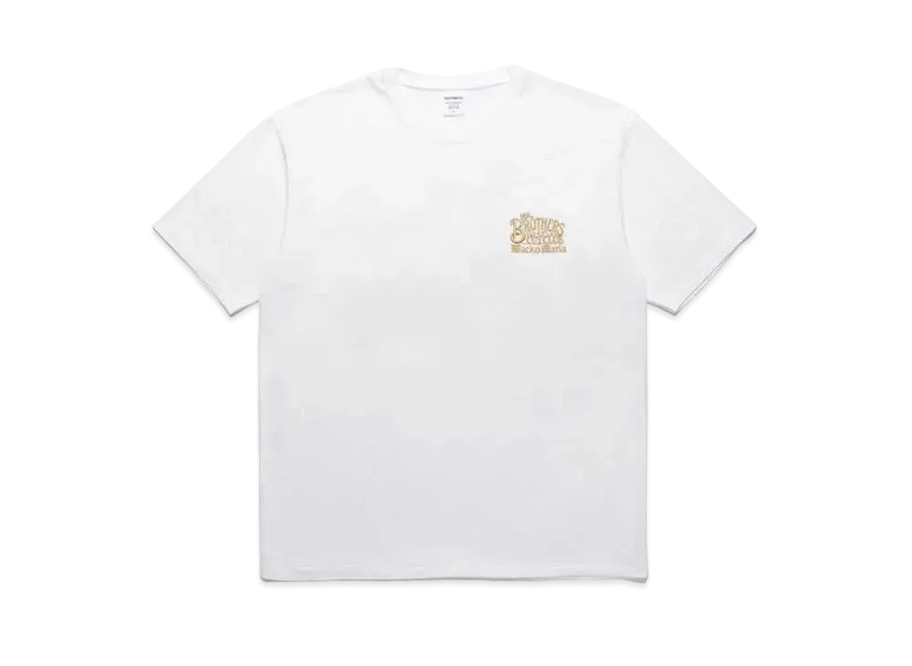 WACKO MARIA MR.BROTHERS CUT CLUB / WASHED HEAVY WEIGHT T-SHIRT (TYPE-1) "White"