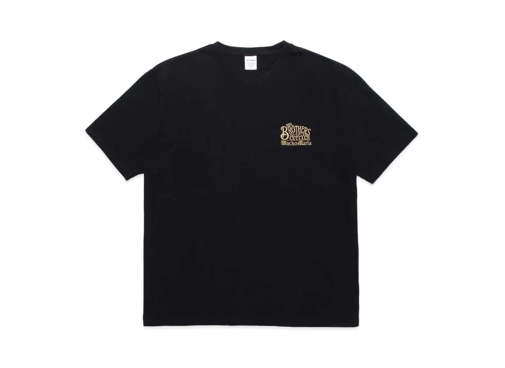 WACKO MARIA MR.BROTHERS CUT CLUB / WASHED HEAVY WEIGHT T-SHIRT (TYPE-1) "Black"