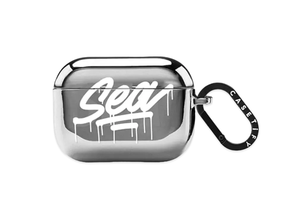 WIND AND SEA  x CASETIFY x it's a living LOGO MIRROR Air Pods Pro Case "Mirror Silver"