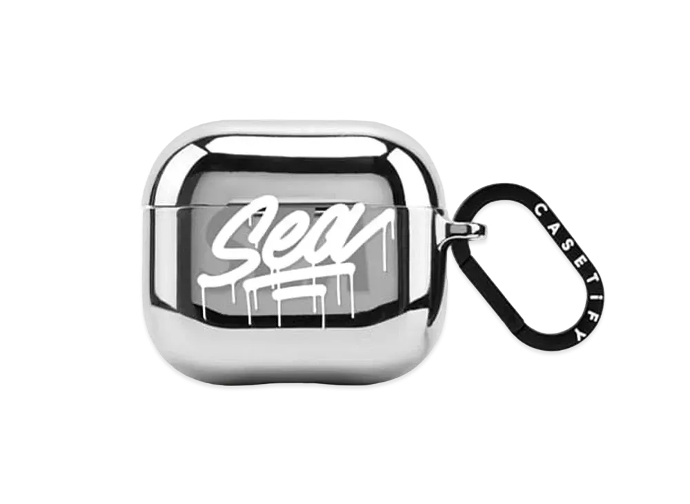 WIND AND SEA  x CASETIFY x it's a living LOGO MIRROR Air Pods (3rd generation) Case "Mirror Silver"