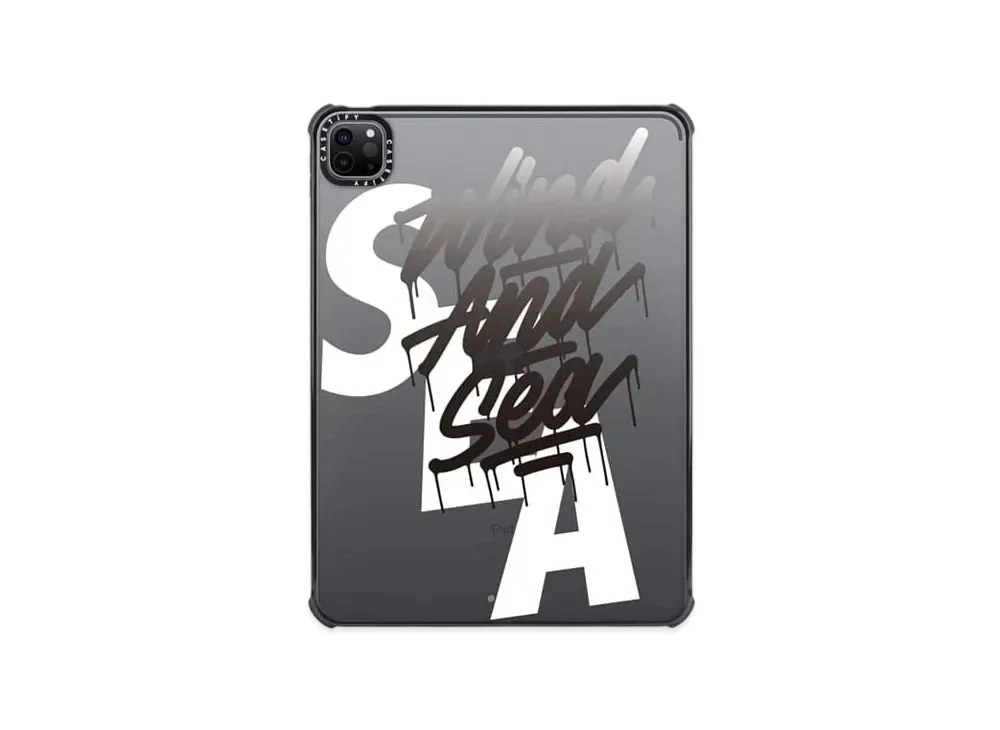 WIND AND SEA  x CASETIFY x it's a living LOGO iPad Case iPad Pro 12.9 " (2020,2021) "Black"