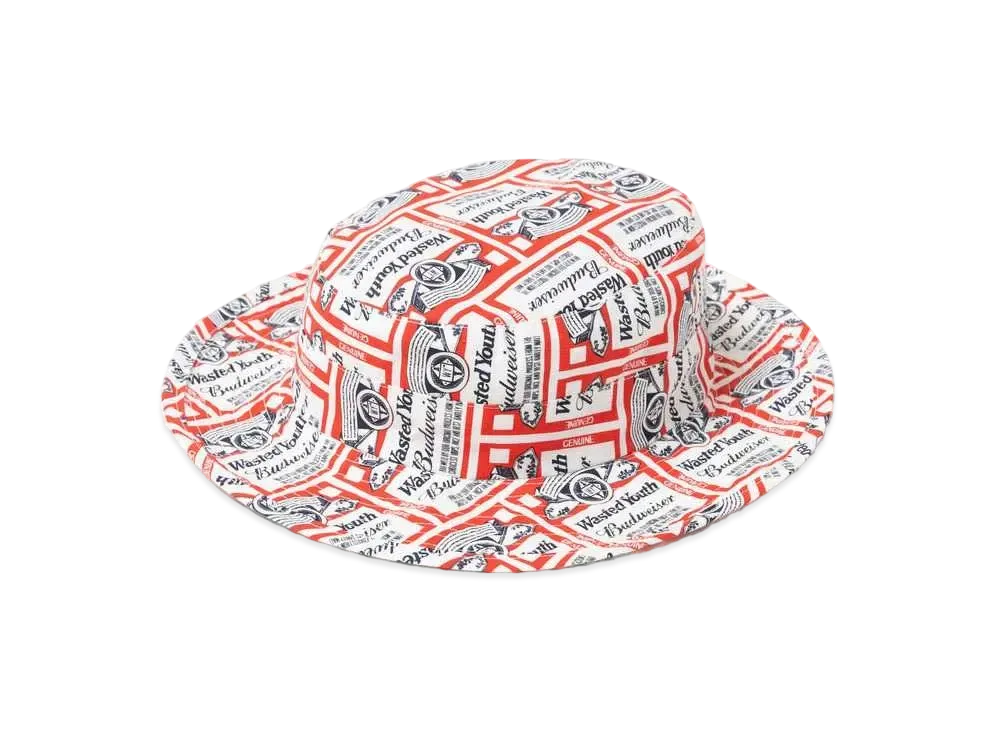 Wasted Youth x Budweiser WYxBW BUCKET HAT "White" / VERDY