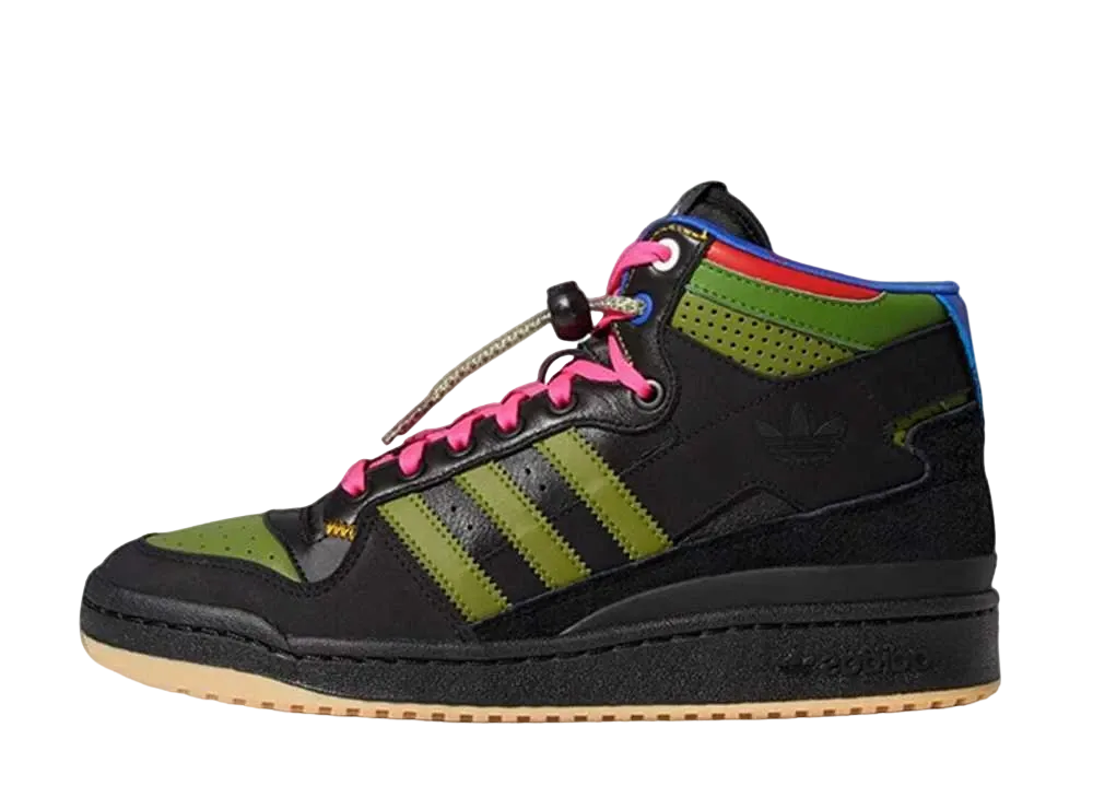 adidas Forum Mid RT Hebru Brantley "Core Black/Tech Olive/Footwear White"