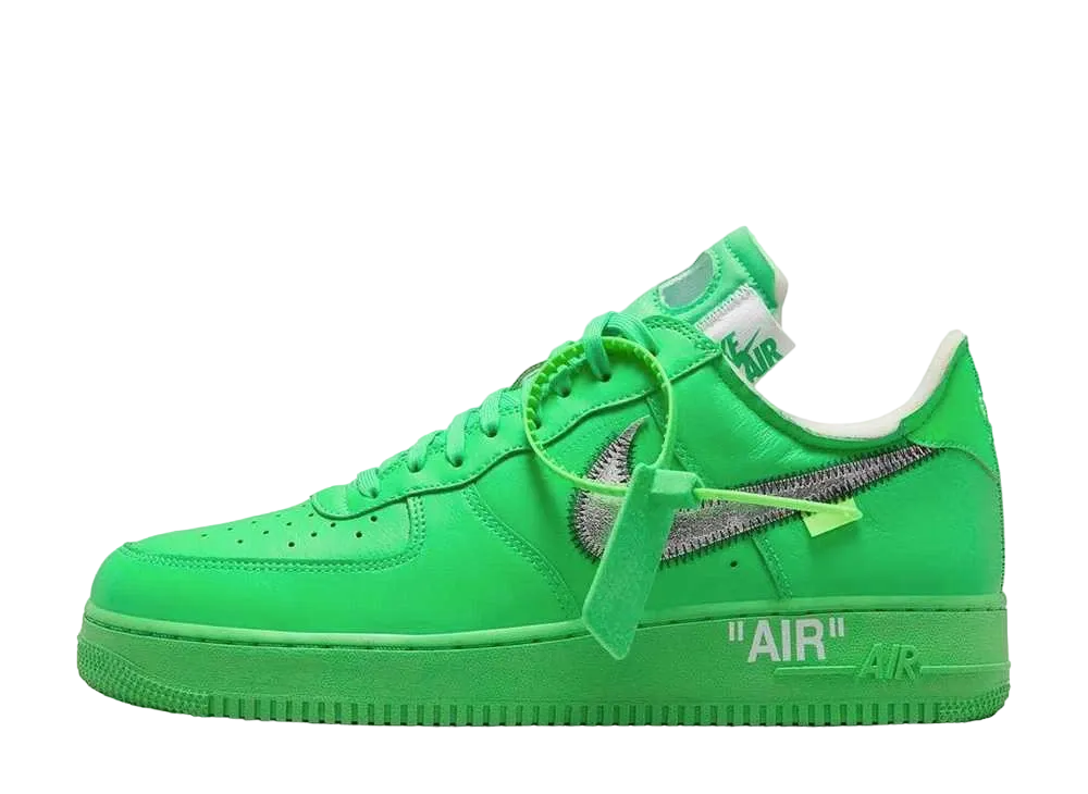 Off-White × Nike Air Force 1 Low "Brooklyn/Light Green Spark"