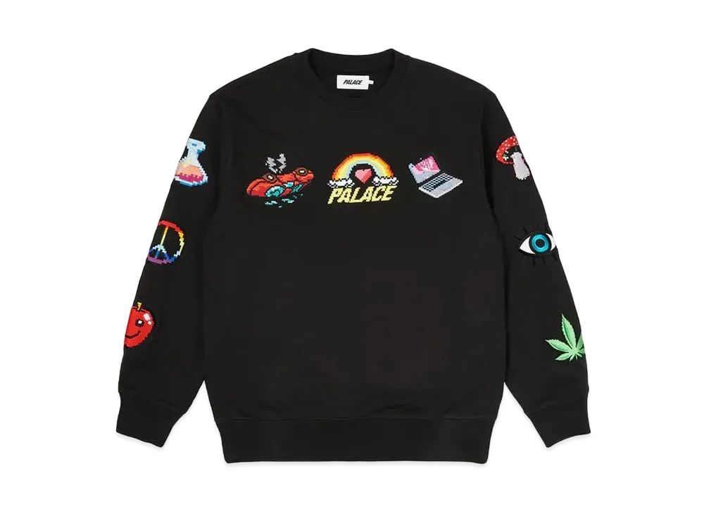 パレス ミックス メディア ビットマップ クルー "ブラック"