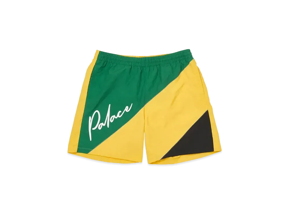 PALACE SAIL SHORTS "Green / Yellow / Black"