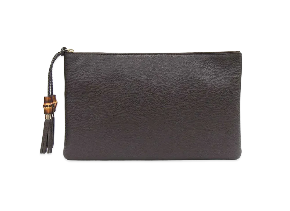 グッチ バンブー クラッチバッグ "ブラウン"