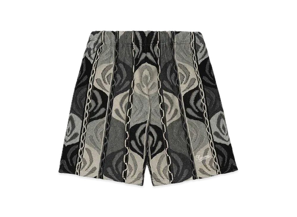 Supreme Abstract Textured Knit Short "Black"