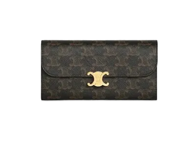 CELINE Large Flap Wallet Triomphe "Tan"