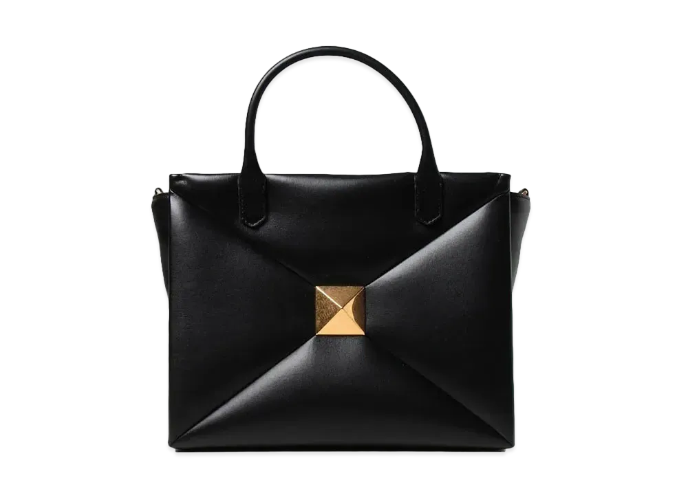 Valentino Onestud Nappa Leather Medium Hand Bag "Black"