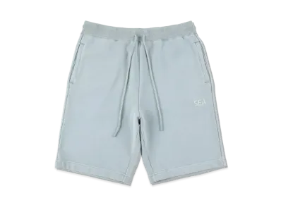 WIND AND SEA SEA (PIGMENT-DYE) SWEAT SHORTS #1 "Cyan"