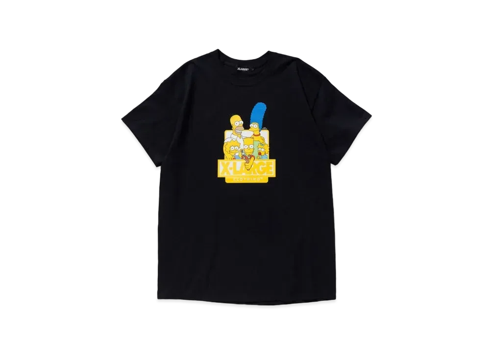 XLARGE S/S TEE THE SIMPSONS DONUT LOGO "Black"