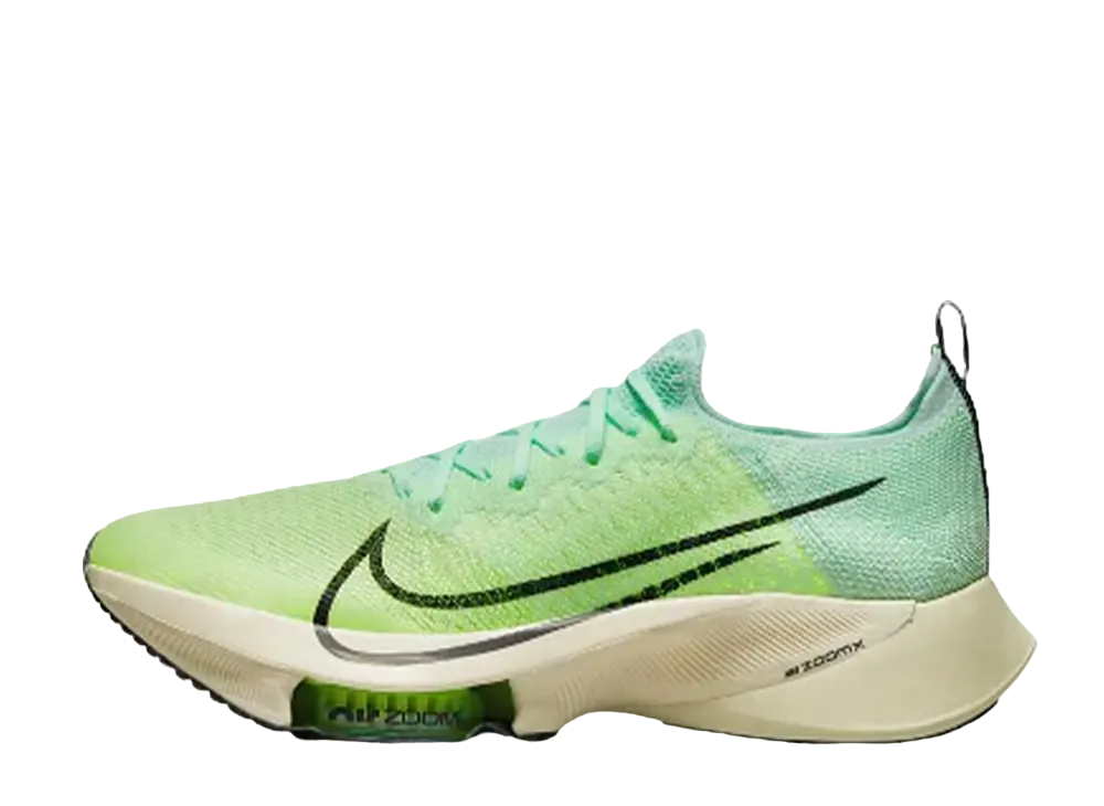 ナイキ エアズーム テンポ ネクスト％ フライニット "ベアリー ボルト/ミント フォーム/ベアリー グリーン/ケイブ パープル"