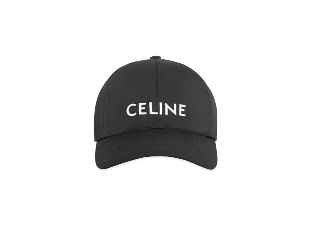 セリーヌ ベースボールキャップ / コットンドリル"ブラック" 2AUA1242N.38NO