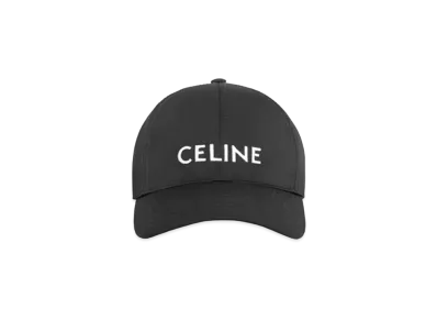 CELINE Cotton Drill Baseball Cap ”Black”