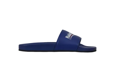BALENCIAGA Political Campaign Pool Slide Sandal ”Blue”
