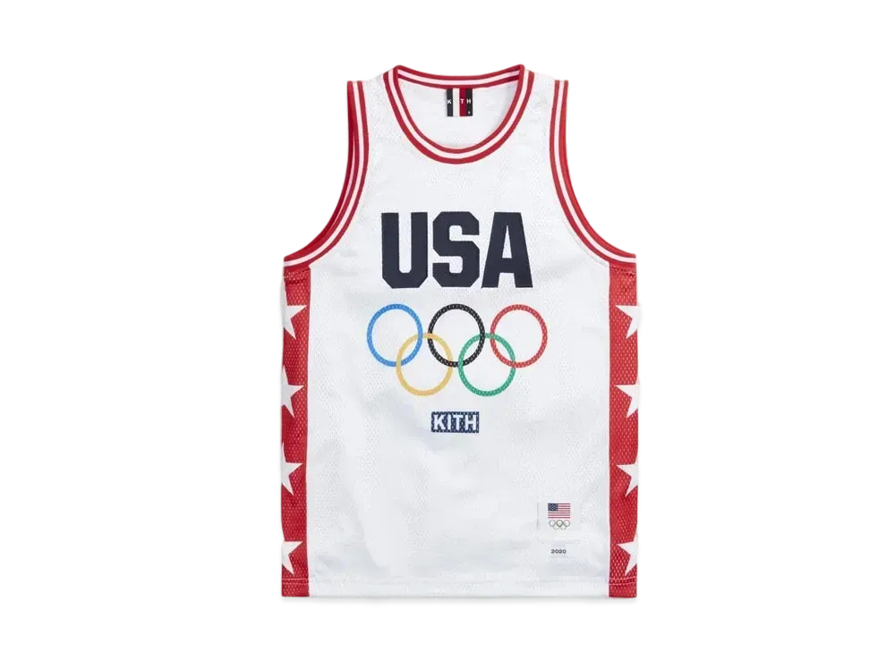 Kith x Team USA Basketball Jersey "White"