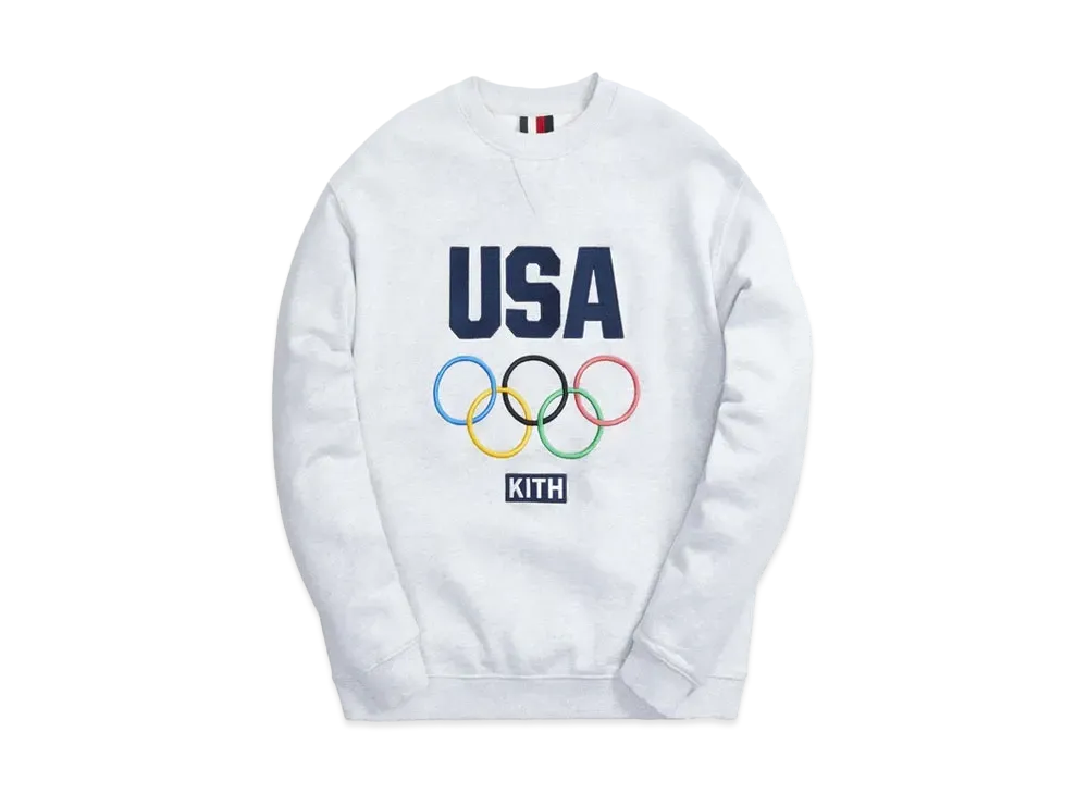 Kith x Team USA Classic Crewneck "Light Heather Grey"