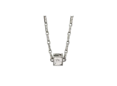 GUCCI Square G Cube Necklace "Silver"