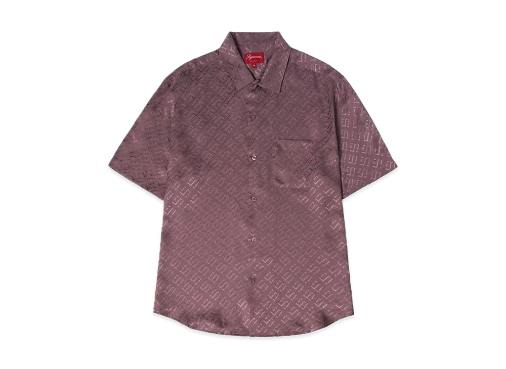 Supreme Tonal Monogram Silk S/S Shirt 