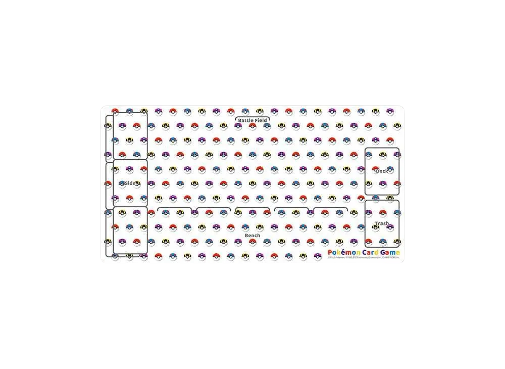 Pokémon Card Game Rubber Playing Mat Monster Ball Design