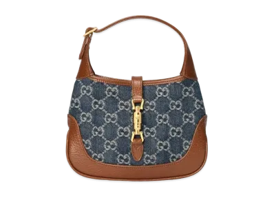 GUCCI Jackie 1961 Mini Shoulder Bag "Blue/Ivory GG Denim"
