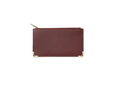 Cartier Zipped 5-credit Card Holder Must de Cartier "Bordeaux"