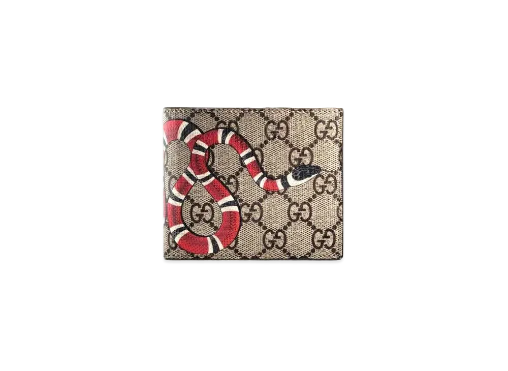 グッチ キングスネーク プリント GGスプリーム ウォレット "ベージュ" 451268 K551N 8666