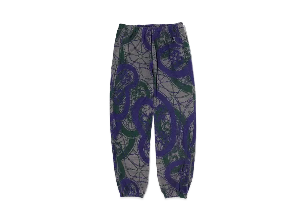 Needles ZIPPED SWEAT PANT - PAPILLON PILE JQ. "Blue"