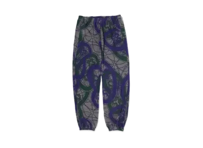 Needles ZIPPED SWEAT PANT - PAPILLON PILE JQ. "Blue"