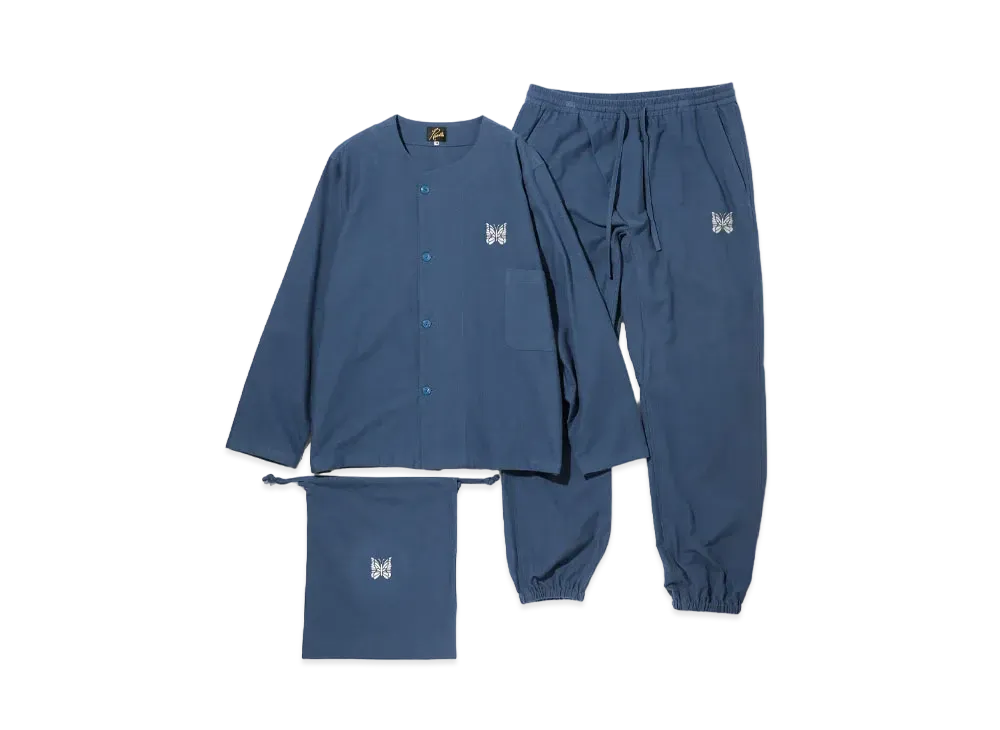 Needles PAJAMA SET - COTTON FLANNEL "Blue"
