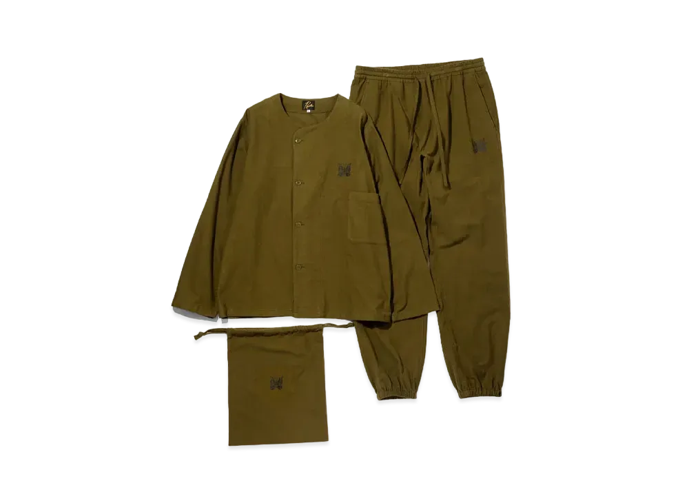 Needles PAJAMA SET - COTTON FLANNEL "Khaki"