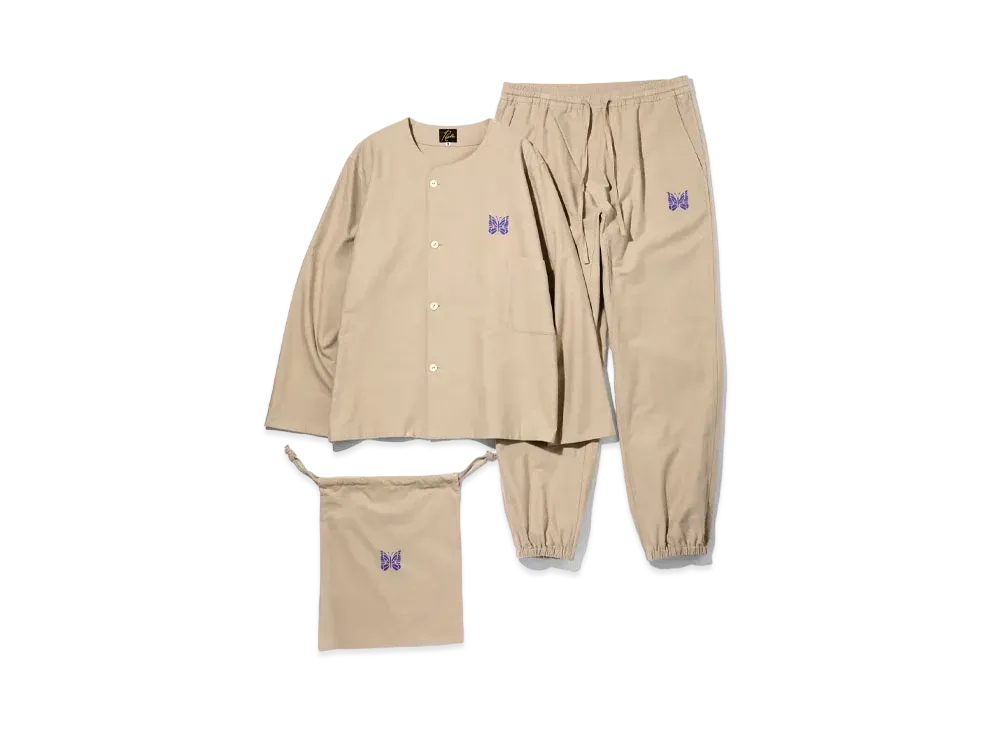 Needles PAJAMA SET - COTTON FLANNEL "Beige"