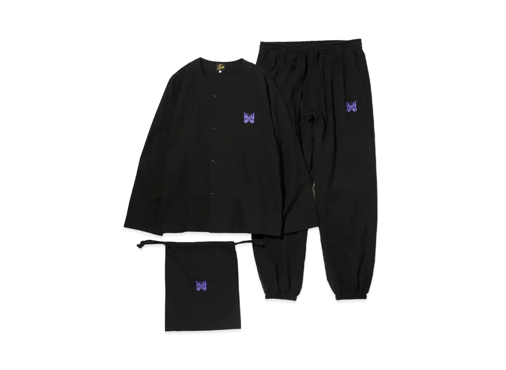 Needles PAJAMA SET - COTTON FLANNEL "Black"
